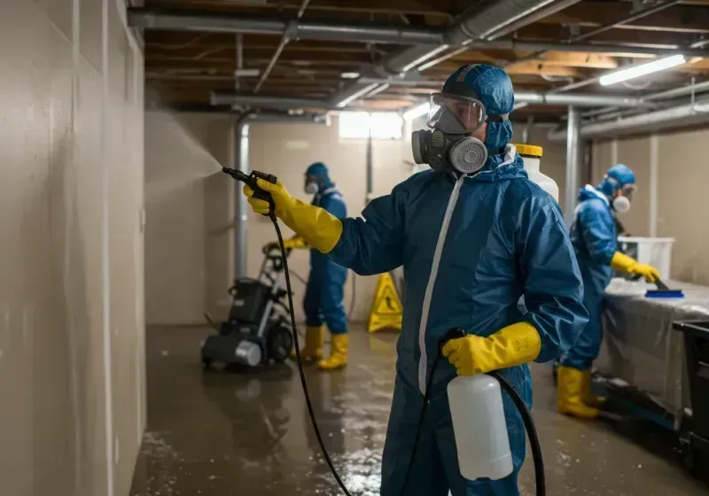 Basement Sanitization and Antimicrobial Treatment process in Woxall, PA